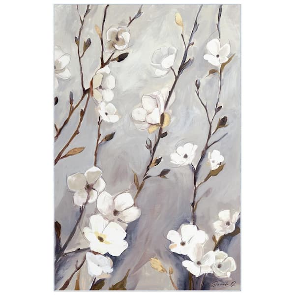 Multi-Colored 5 ft. x 8 ft. Blossoming Up II Washable Flowers Art Area Rug