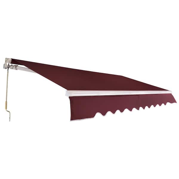 itapo 8.2 ft. x 14.7 ft. Wine Red Retractable Awning Wine Red Sun Shade Sail