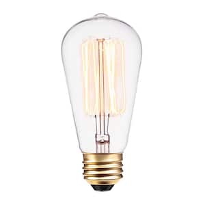 60 Watt S60 Dimmable Cage Filament Vintage Edison Incandescent Light Bulb, Warm Candle Light