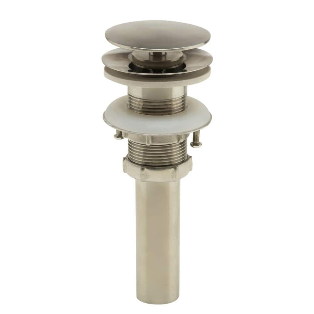 Brushed Stainless Steel Mushroom Pop-Up Bathroom Sink Drain