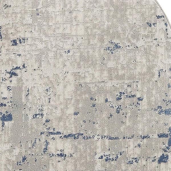 3 ft. x 5 ft. Gray and Ivory Abstract Power Loom Area Rug