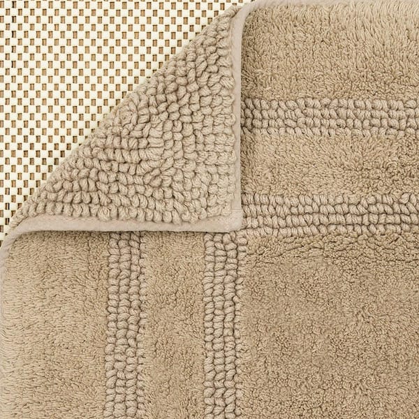 Alyssa Taupe Bath Mat, 17x24, Natural, Sold by at Home
