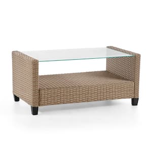 Valo Natural Rectangle Metal Outdoor Coffee Table