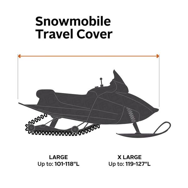 EliteShield Deluxe Trailerable Snowmobile Cover – Ski Doo Summit, Blue/Black, 600D
