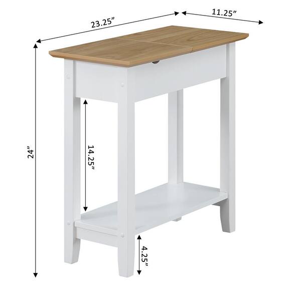 17.7 in White Square Side Table, Small Space End Table, Modern