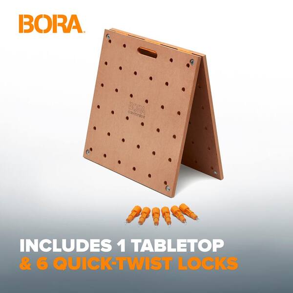 BORA Centipede 24 in. x 48 in. Workbench Top for Sawhorse with 3/4 in. Dog Holes