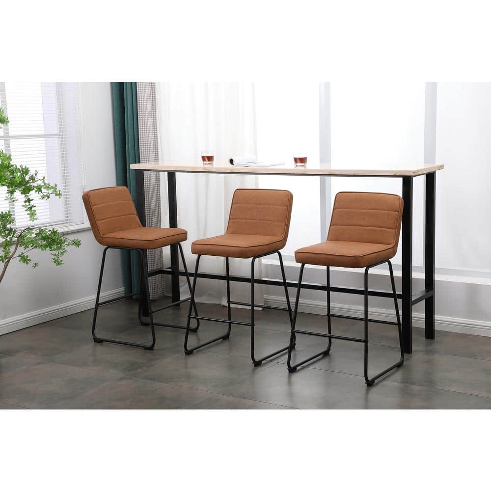 Home 2 Office Lakeview 26 in. Camel Low Back Metal 36.42 in