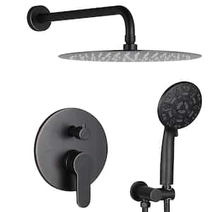 9-Spray Patterns with 1.8 GPM 10 in. Wall Mount Rain Fixed Shower Heads in 10 in. Oil Rubbed Bronze