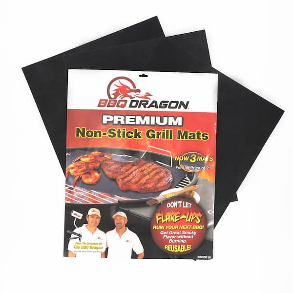 Aoocan Grill Mat - Set Of 3 Heavy Duty Bbq Grill Mats Non Stick Bbq Grill  Back