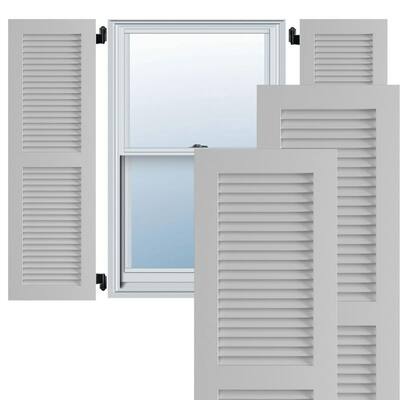 Composite Louvered Shutters Exterior Shutters The Home Depot