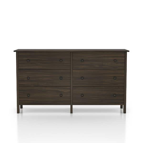 Kerani 6-Drawer Wenge Dresser (29.13 in. H x 52.56 in. W x 15.75 in. D)