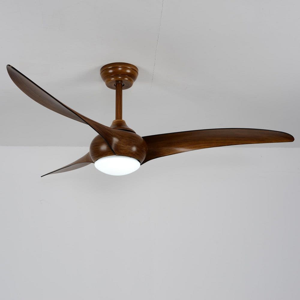 52 in. Wood Grain Finish Downrod Mount Propeller Ceiling Fan, Reversible Light Fan with ABS Blades,2 Rods, Adjust Height price history on PriceWatchPro