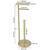 Brushed Gold Freestanding Toilet Paper Holder with Storage Shelf
