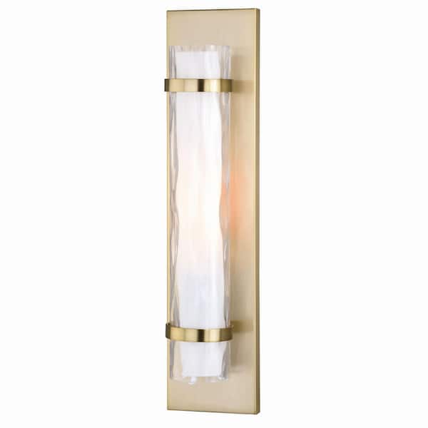 VAXCEL Vilo 4.5 in. W 1-Light Brass Bathroom Vanity -Light Fixture