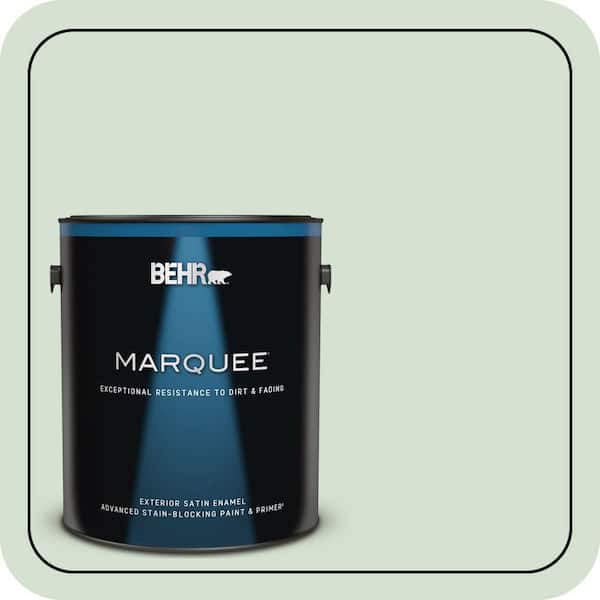 BEHR MARQUEE 1 gal. #S400-2 Comforting Green Satin Enamel Exterior Paint & Primer