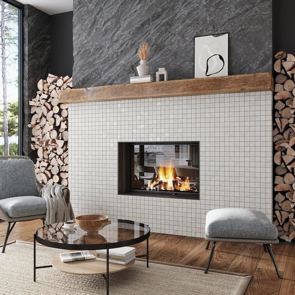Aureate 11.71 in. x 11.71 in. Natural White Dove Porcelain Mosaic Wall and Floor Tile (7.62 sq. ft./case) (8-pack)
