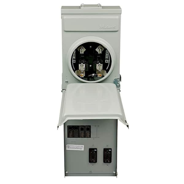 100 Amp 3-Space 6-Circuit Main Breaker Overhead Ringless Metered Temporary Power Panel (R111MBC010)