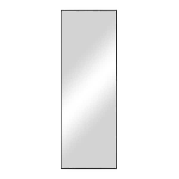 Unbranded 22 in. W x 65 in. H Rectangle Black Frame Full Length Mirror