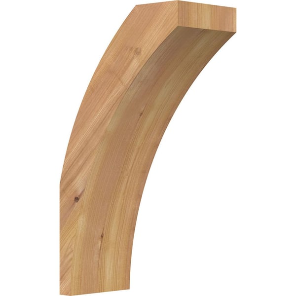 Ekena Millwork 5 1/2"W x 10"D x 18"H Thorton Smooth Knee Brace, Western Red Cedar