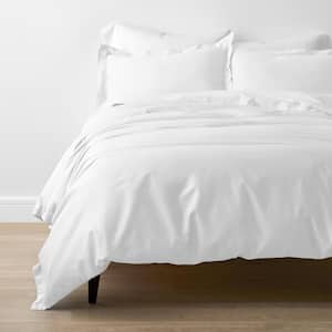 White Solid Rayon Made From Bamboo Cotton Sateen Full Duvet Cover
