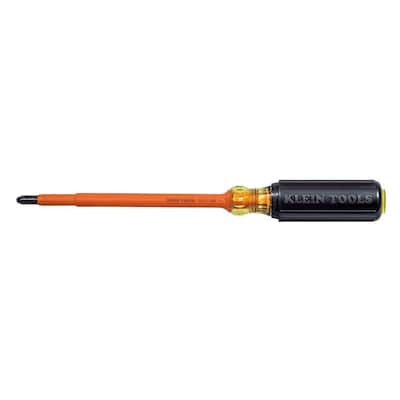#3 Insulated Phillips Head Screwdriver with 7 in. Round Shank- Cushion Grip Handle