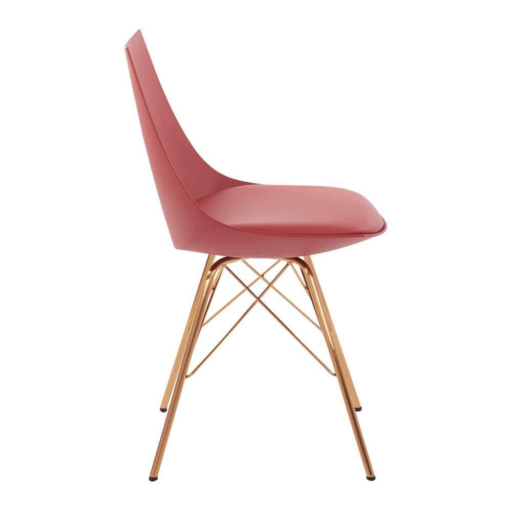 Rose Spot 20" Faux Leather Metal Accent Chair