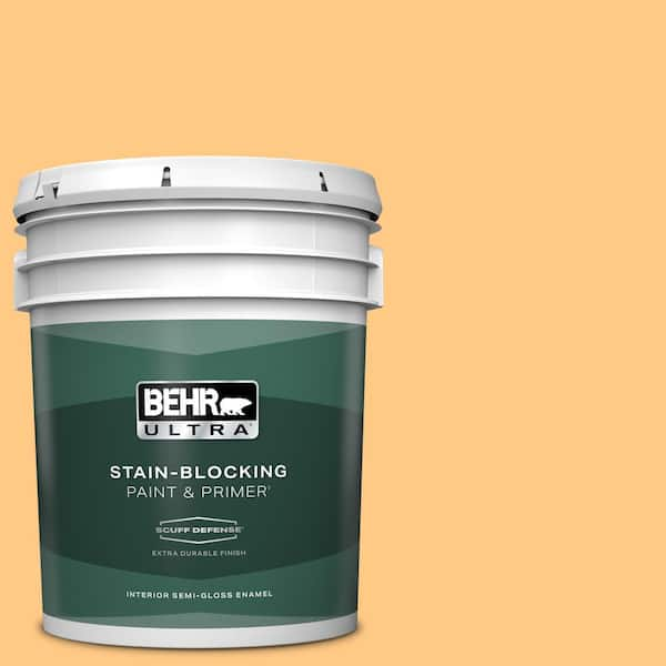 BEHR ULTRA 5 gal. #290B-5 Torchlight Extra Durable Semi-Gloss Enamel Interior Paint & Primer