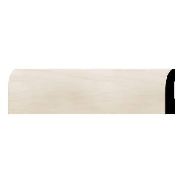 Ekena Millwork WM713 0.56 in. D x 3.25 in. W x 96 in. L Wood Poplar Baseboard Moulding