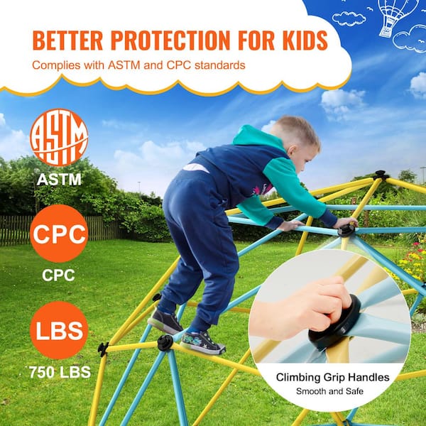 VEVOR Climbing Dome, Jungle Gym Supports 750 lbs. and Easy
