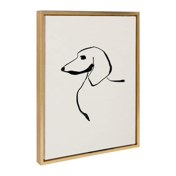 Kate and Laurel Sylvie 1023 Dachshund by Teju Reval of SnazzyHues Framed Art Print 18 in. x 24 in.