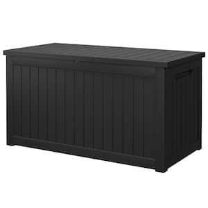 230 Gal. Deck Box Waterproof Resin Large Storgae Box for Patio Furniture and Gardening Tools Lockable