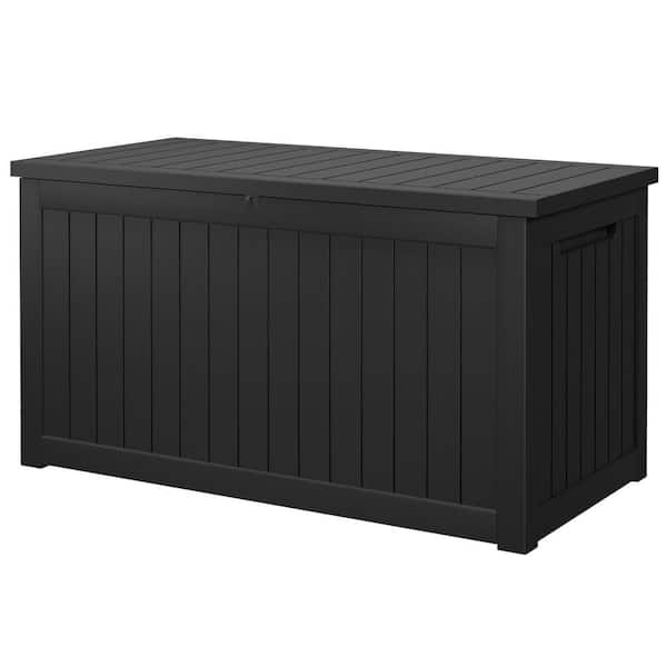 Clihome 260 Gal. Deck Box Waterproof Resin Large Storgae Box for Patio Furniture and Gardening Tools Lockable