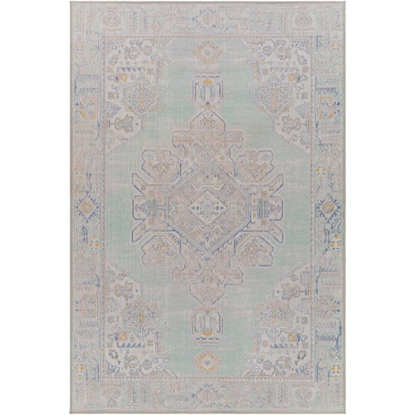 Artistic Weavers Leslie Teal 5 ft. x 8 ft. Traditional Indoor Area Rug