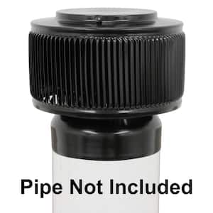 6 in. Dia Aura PVC Vent Cap Exhaust with Adapter for Schedule 40 or Schedule 80 PVC Pipe in Black