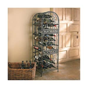 45-Bottle Antique Floor Wine Rack
