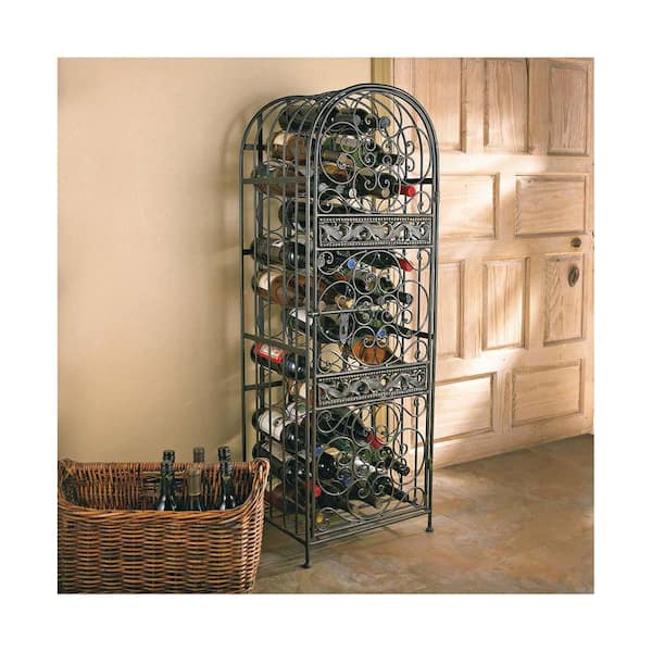 Wine Enthusiast 45-Bottle Antique Floor Wine Rack