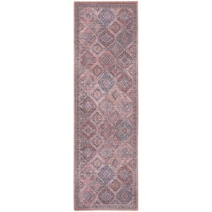 57 Grand Machine Washable Multicolor 2 ft. x 8 ft. Bordered Traditional Kitchen Runner Area Rug