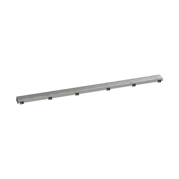 Hansgrohe RainDrain Match Classic Stainless Steel Linear Shower Drain Trim for 47 1/4 in. Rough in Brushed Stainless Steel