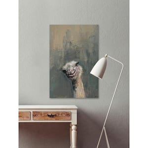 12 in. H x 8 in. W "Oh Ostrich" by Julia Posokhova Canvas Wall Art