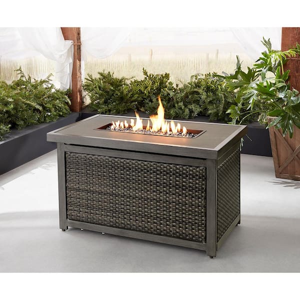 MOD Pasadena 25 in. x 25 in. Rectangle Aluminum Gas Fire Pit Table