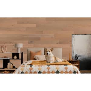 1/8 in. x 4 in. x 12-42 in. Oak Peel and Stick Blush Wooden Decorative Wall Paneling (10 sq. ft./Box)