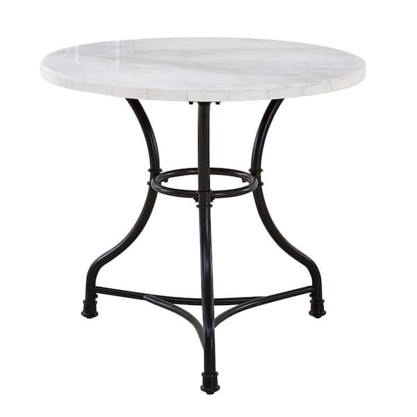 Steve Silver Claire White Marble Cafe Table