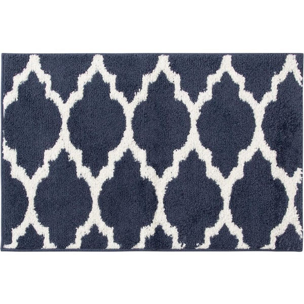 Seyward Blue/Buff 2 ft. x 3 ft. Trellis Area Rug
