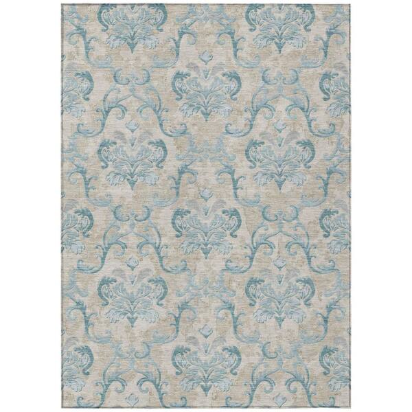 Chantille Machine Washable Indoor/Outdoor Abstract ACN3167 Linen 3 ft. x 5 ft. Area Rug