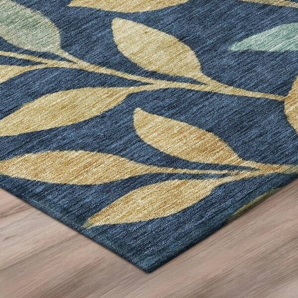 Chantille Machine Washable Indoor/Outdoor Abstract ACN3033 Navy 10 ft. x 14 ft. Area Rug