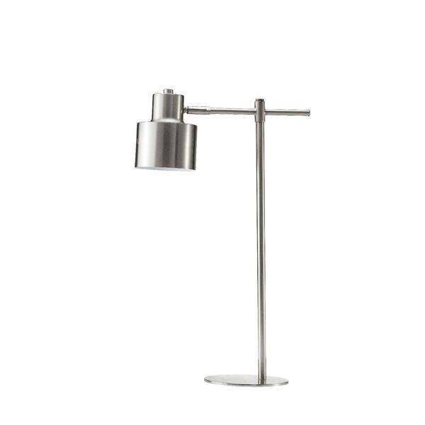 UrbanFlip MODN 23 in. Silver Metal Indoor Table Lamp