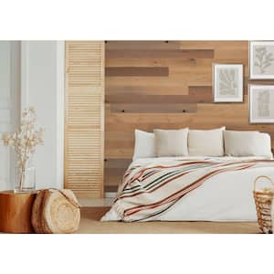 1/8 in. x 4 in. x 12-42 in. Peel and Stick Tan Wooden Decorative Wall Paneling (10 sq. ft./Box)
