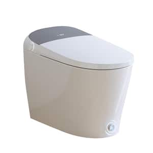 Elongated Smart Toilet Bidet 1.1 GPF in White T03 with Built-in Tank, Heated Seat, Off-Seat Auto Flush, UV Sterilization