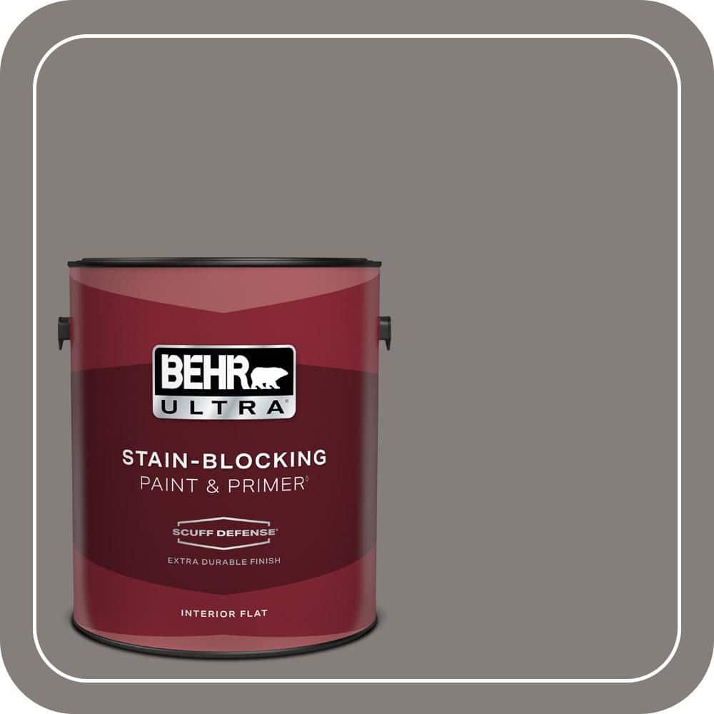 BEHR ULTRA 1 gal. #PPU18-17 Suede Gray Extra Durable Flat Interior