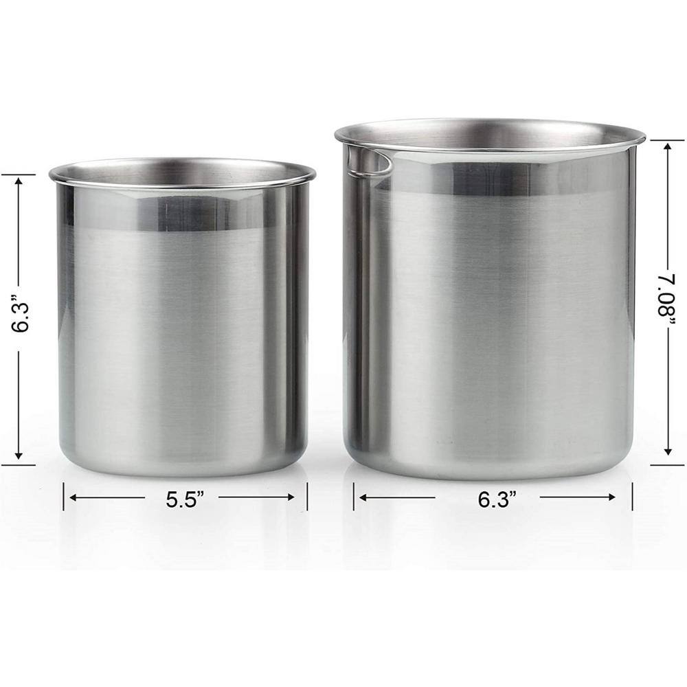 Cook N Home 02639 Stainless Steel Utensil Holder Jumbo 2pcs Set